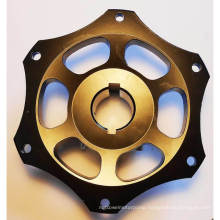 OEM Design CNC Milling Parts 30mm Shaft Anodized Aluminum Sprocket Carrier as Your Design